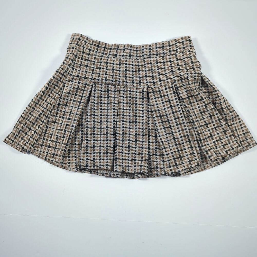 American Eagle Houndstooth Pleated Mini Skort Preppy Dark Academia XS